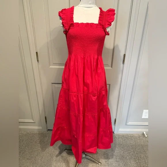 Hill House | Dresses | Hill House Ellie Nap Dress Maxi Red Smocked S Small  Euc | Poshmark